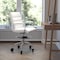 Flash Furniture White LeatherSoft Drafting Chair with Skate Wheels GO-2286B-WH-RLB-GG - alternate 1